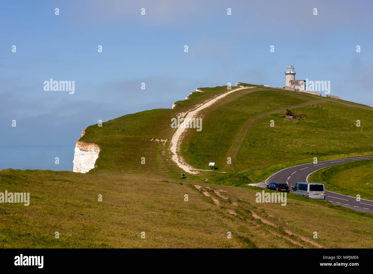 Belle Tout Sussex UK May 4th 2018: View from Belle Tout Lighthouse on a summers day Stock Photo