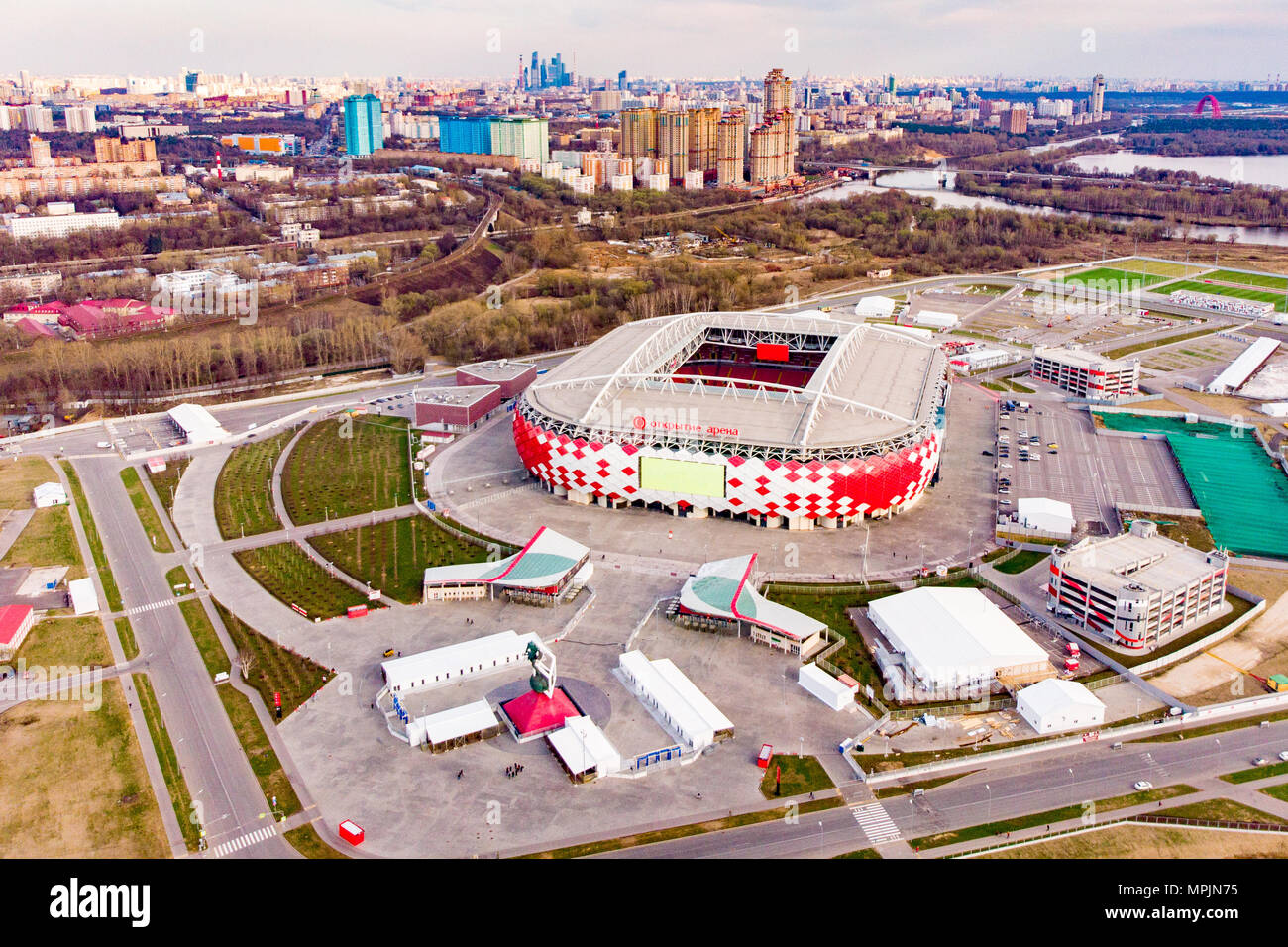 Otkritie Arena Spartak Stadium. Moscow Editorial Stock Photo