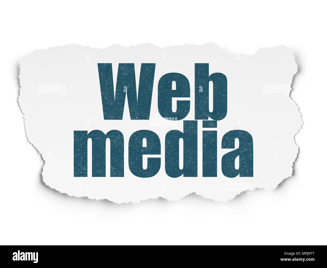 Web development concept: Web Media on Torn Paper background Stock Photo