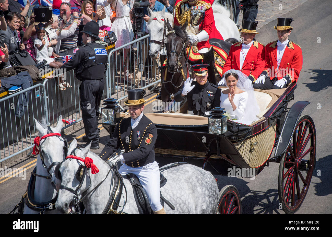 Prince Harry Mand Meghan Markle Royal Wedding Stock Photo