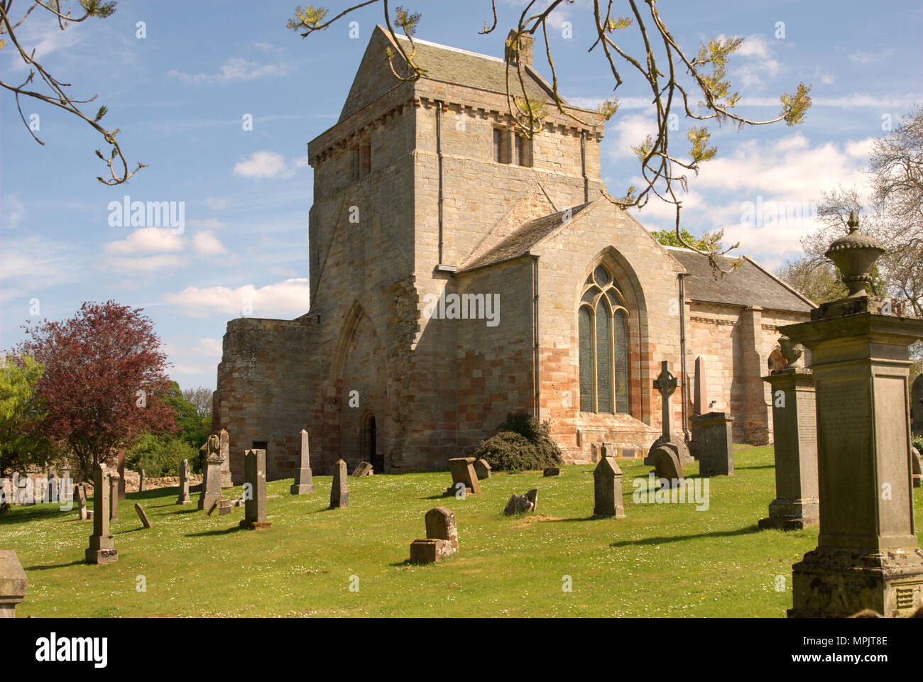 Crichton church and graveyard in Midlothian Stock Photo Alamy