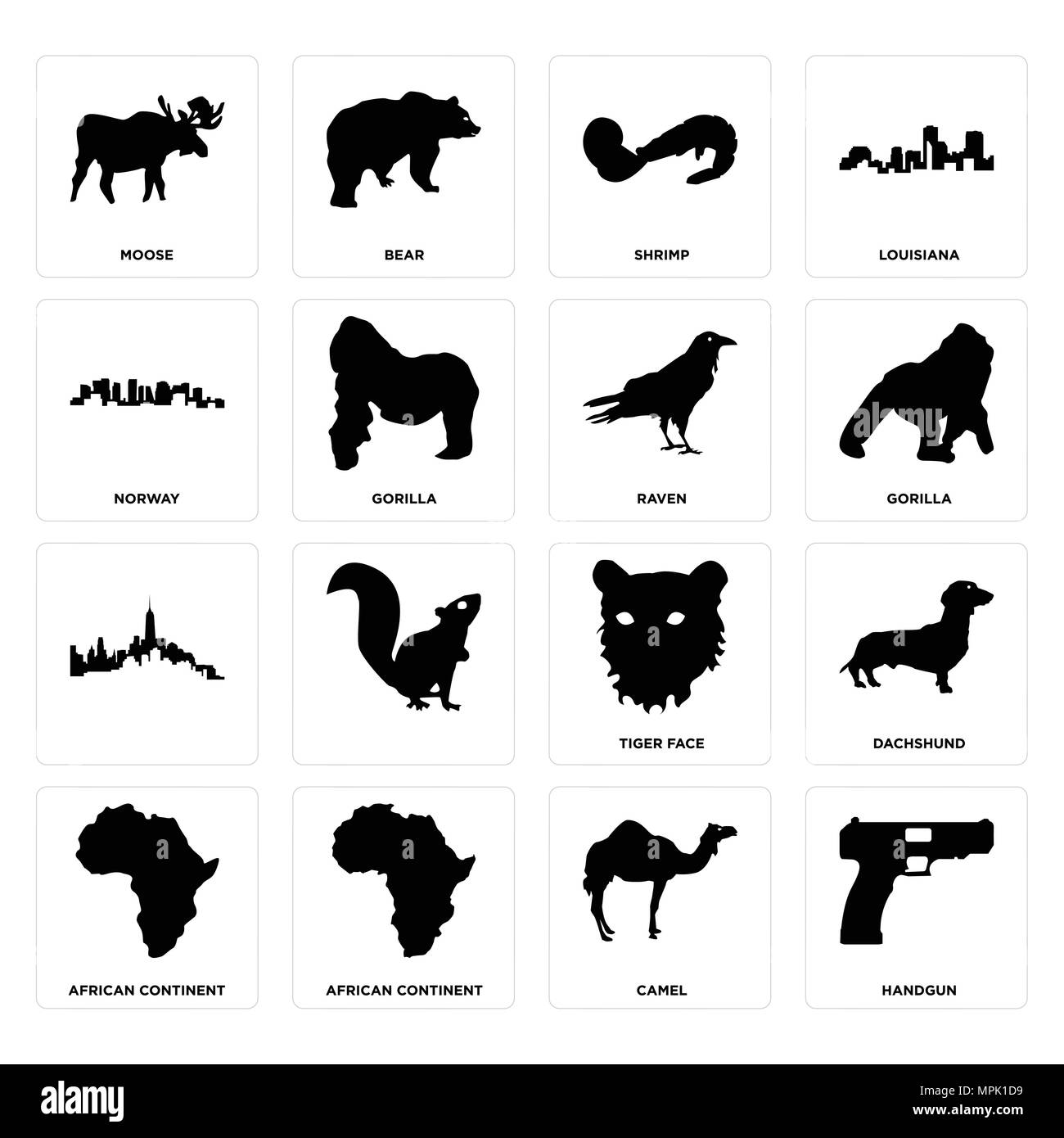 Illustration africa map african symbols hi-res stock photography and ...