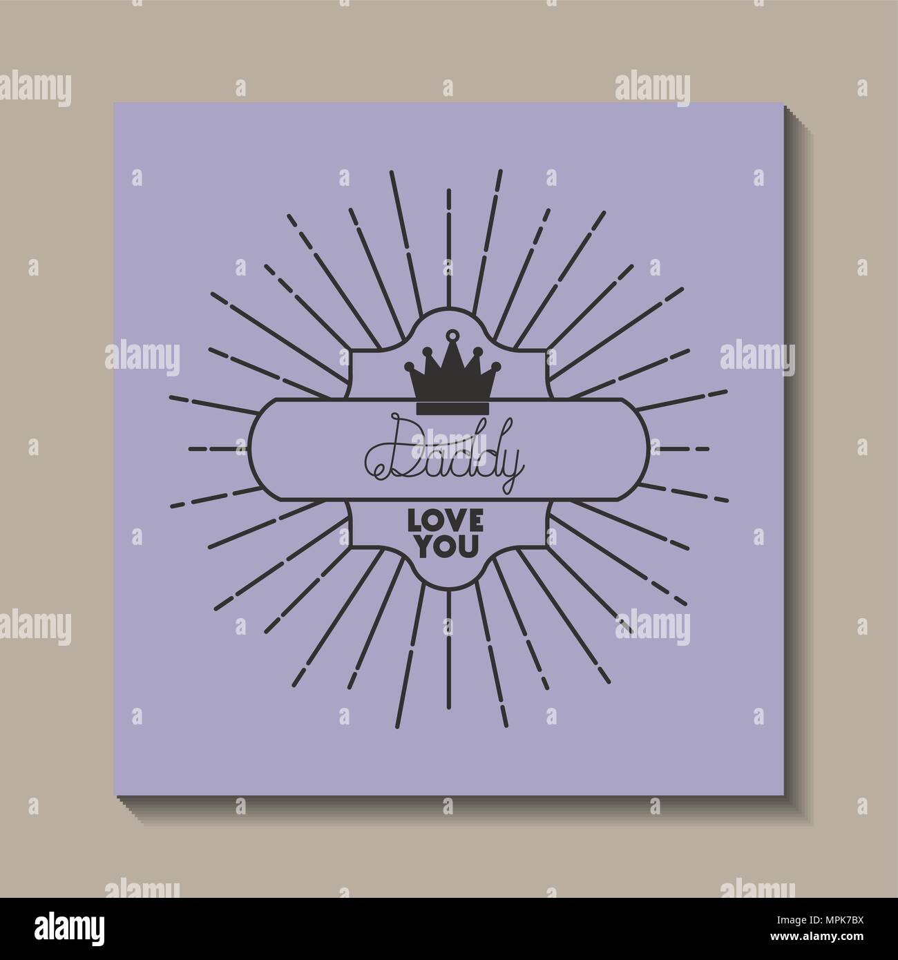 happy fathers day card with king crown Stock Vector Image & Art - Alamy