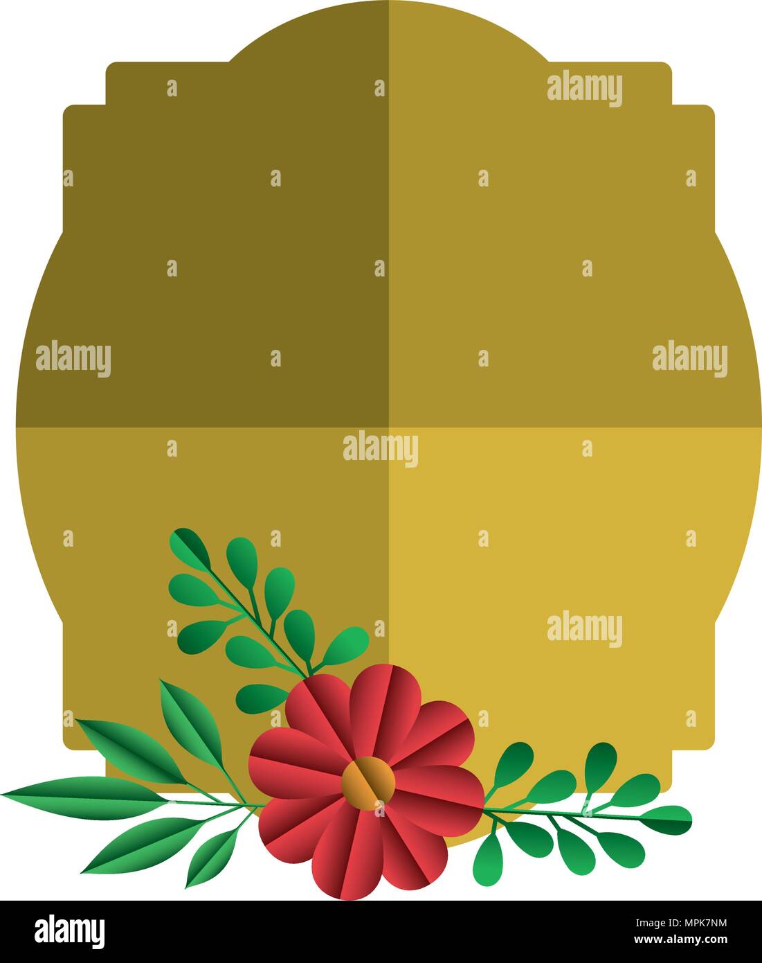 elegant frame with floral decoration Stock Vector Image & Art - Alamy
