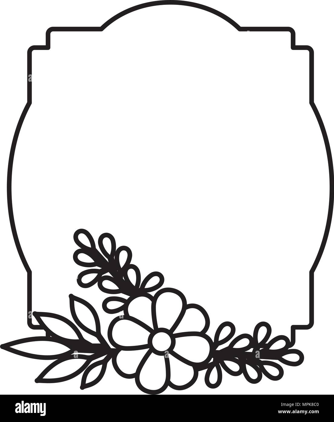 elegant frame with floral decoration Stock Vector Image & Art - Alamy