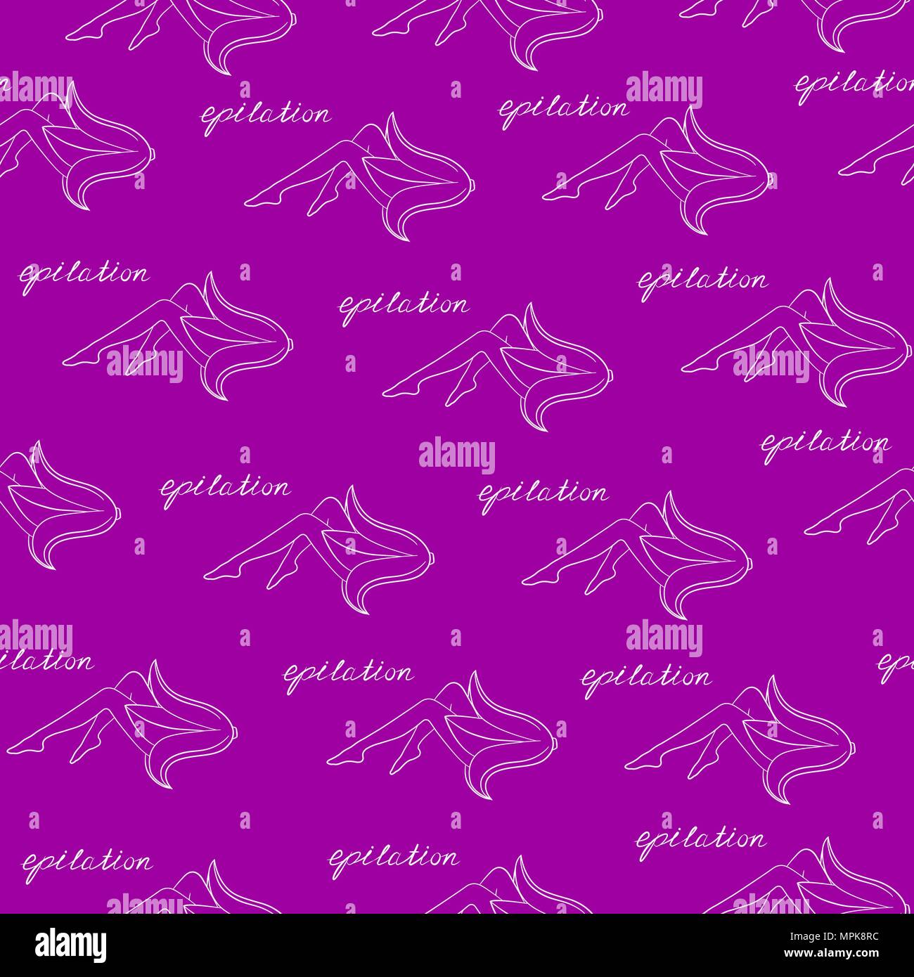 Smooth female legs after epilation. Seamless texture Stock Vector Image