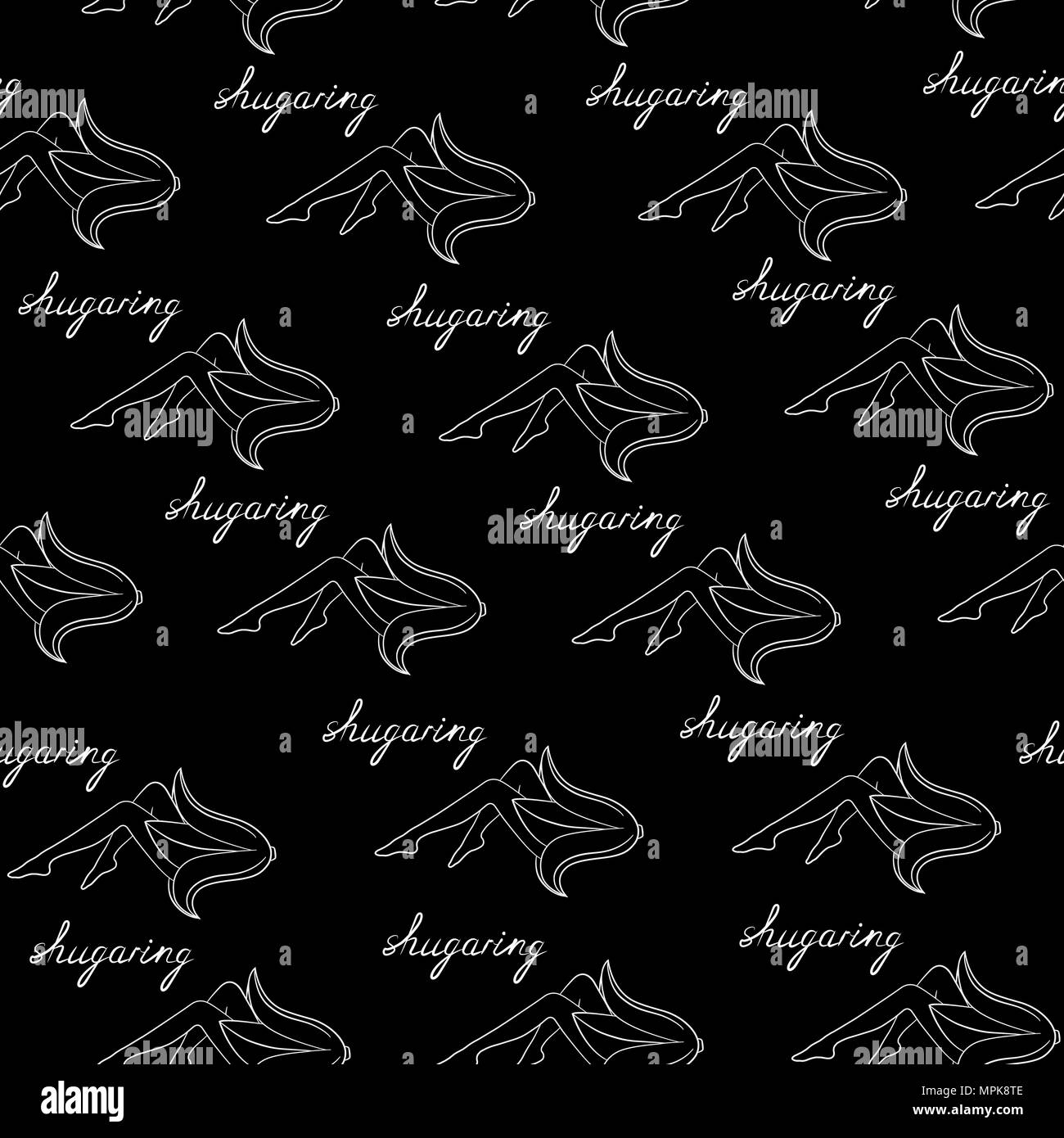 Smooth female legs after shugaring. Seamless texture Stock Vector Image