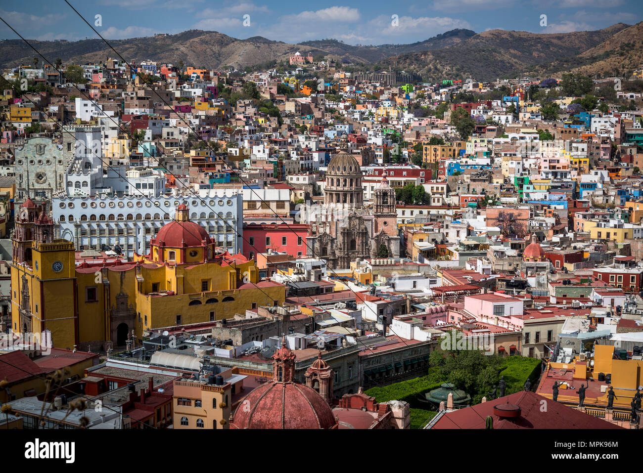 View Of The City From El Pipila Monument Monumento Al Pipila Guanajuato City In Central Mexicoguanajuato City In Central Mexico Stock Photo Alamy