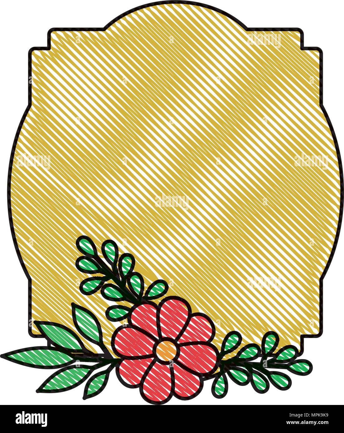 elegant frame with floral decoration Stock Vector Image & Art - Alamy