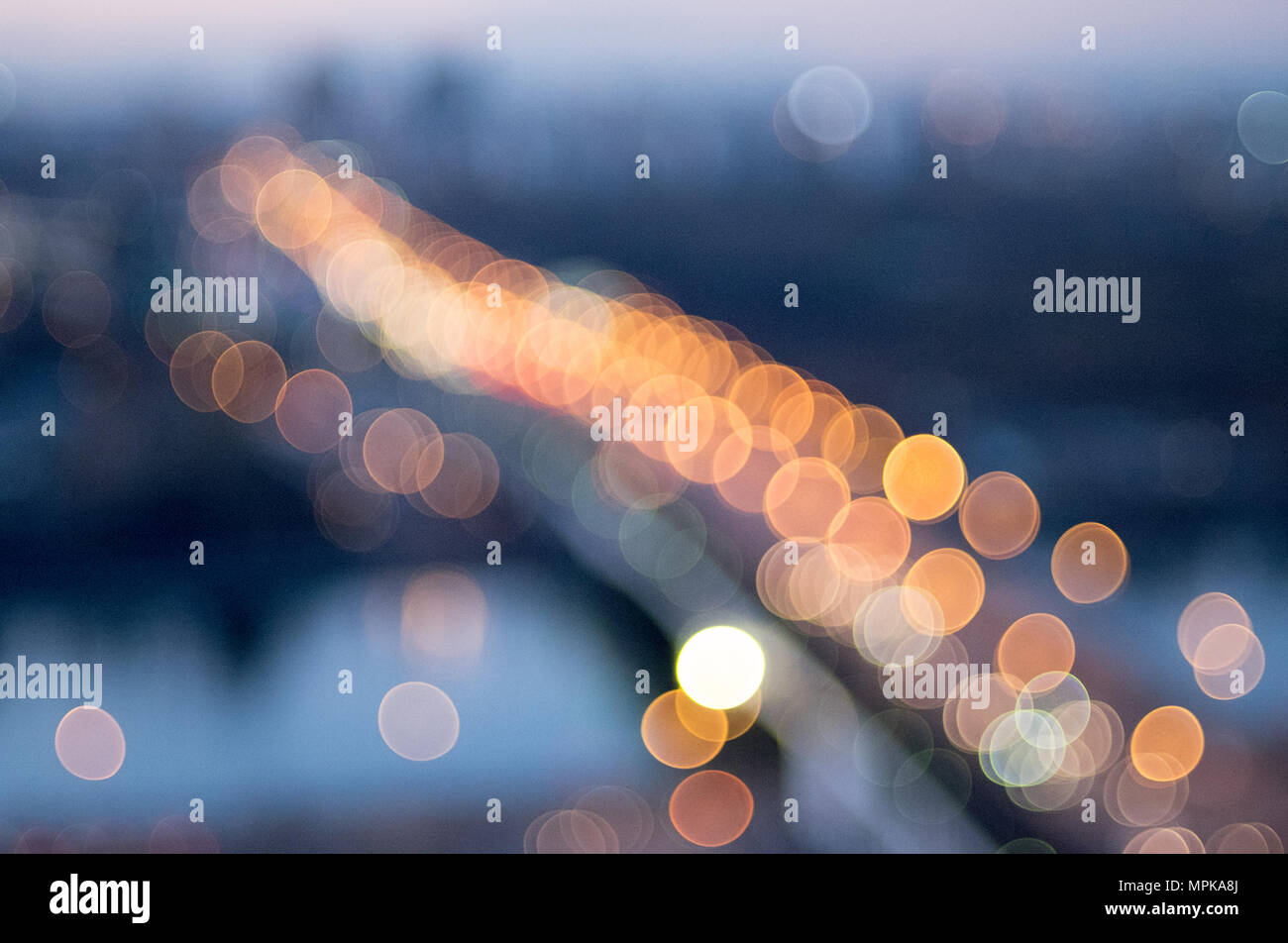Abstract Background With Color Bokeh Effect Template Of Blurred