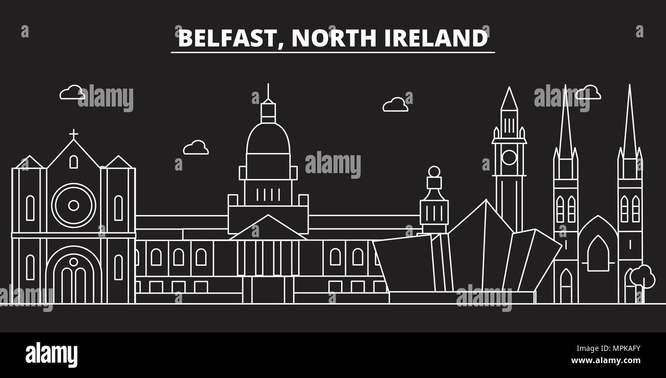 Belfast silhouette skyline. Great Britain - Belfast vector city ...