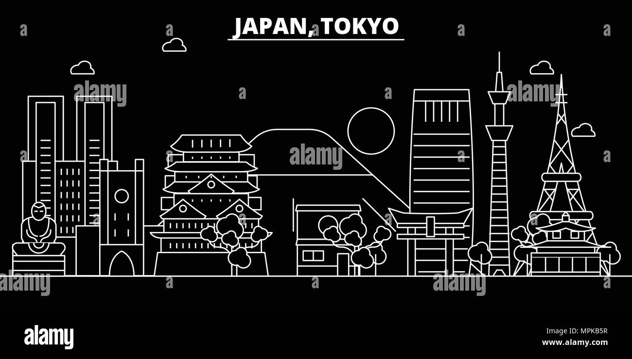 Tokyo City Silhouette Skyline Japan Tokyo City Vector City