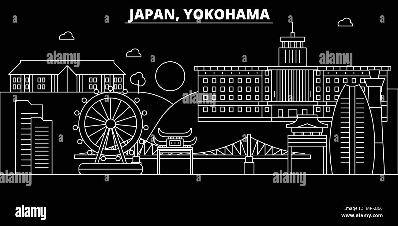 Yokohama Silhouette Skyline Japan Yokohama Vector City