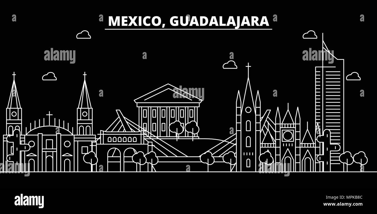 Guadalajara Silhouette Skyline Mexico Guadalajara Vector City