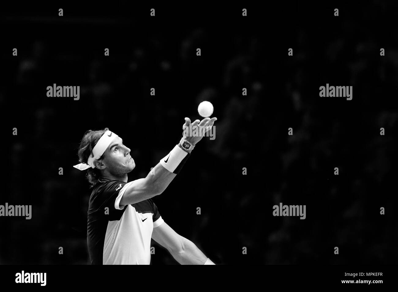 Andy Murray vs Rafael Nadal during Day 4 of the 2015 Barclays ATP World Tour Finals - O2 Arena London England. 18 November 2015  --- Image by © Paul Cunningham Stock Photo