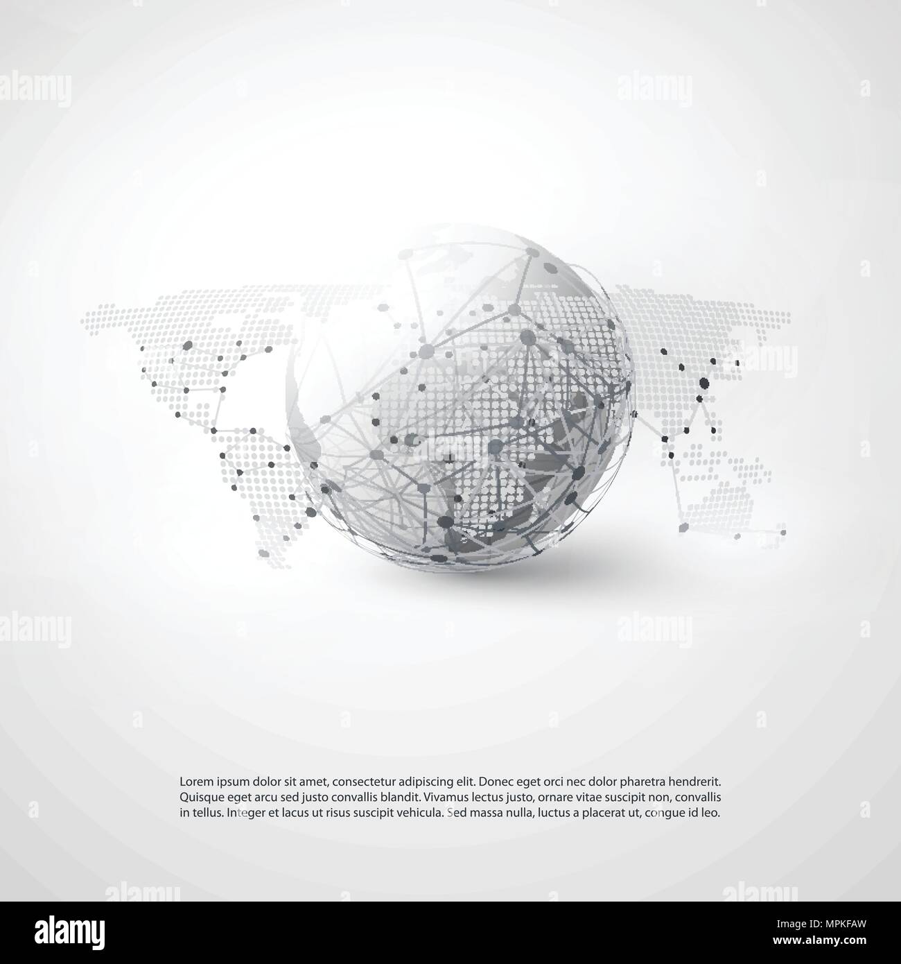 Cloud Computing and Networks Concept with World Map - Global Digital ...