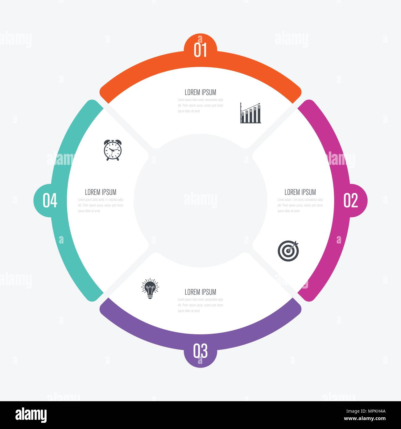 Infographics template 4 options with circle Stock Vector Image & Art ...