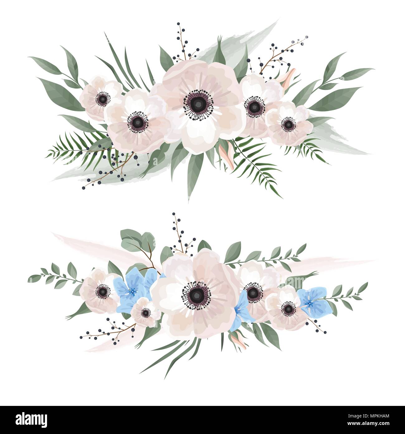 Flower Vector Set. Set of floral elements for your compositions Stock ...