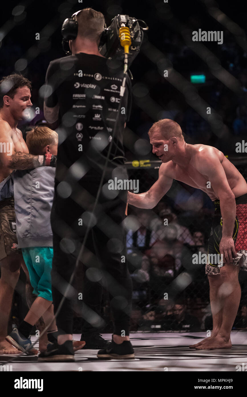 Stockholm Sweden May 19 2018 Superior Challenge 17 Between Simon Skold Swe And Jerry Kvarnstrom Fin Kvarnstrom Won By Submission Stock Photo Alamy
