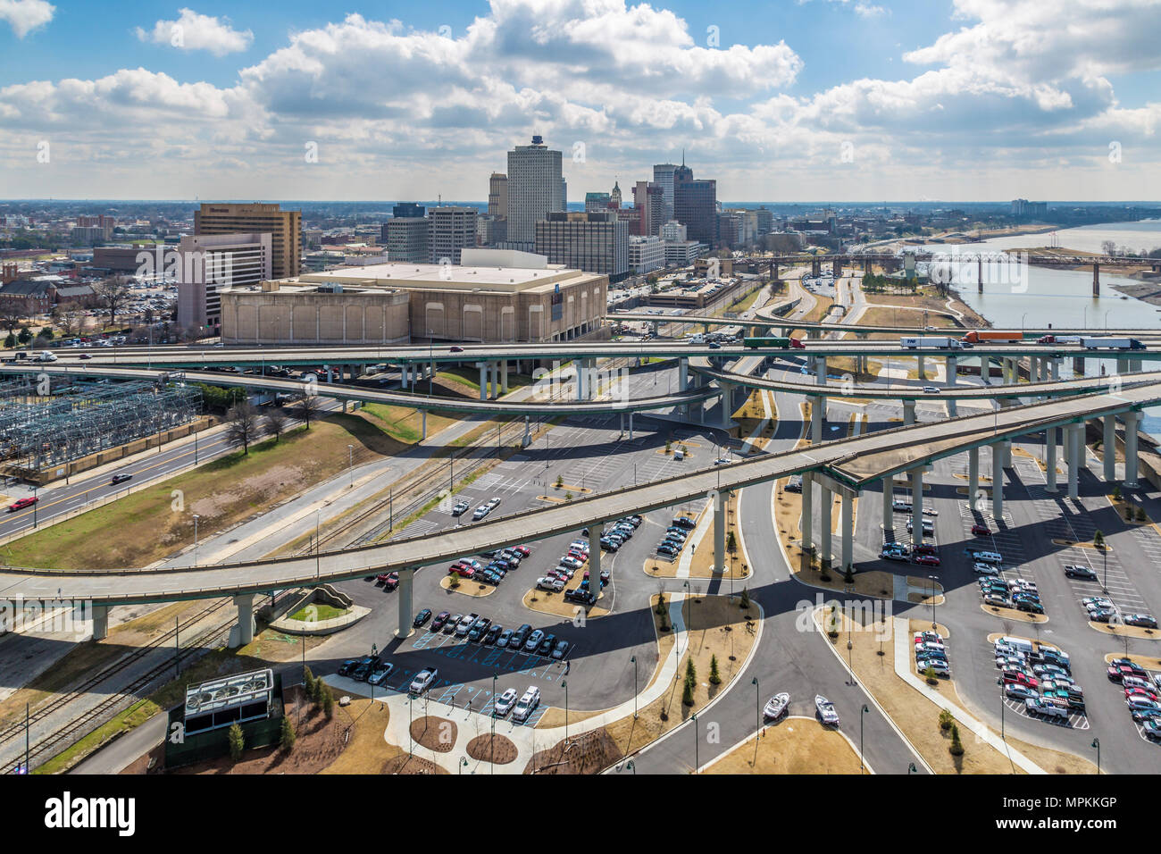 Aerial view of downtown Memphis, Tennessee Stock Photo Alamy
