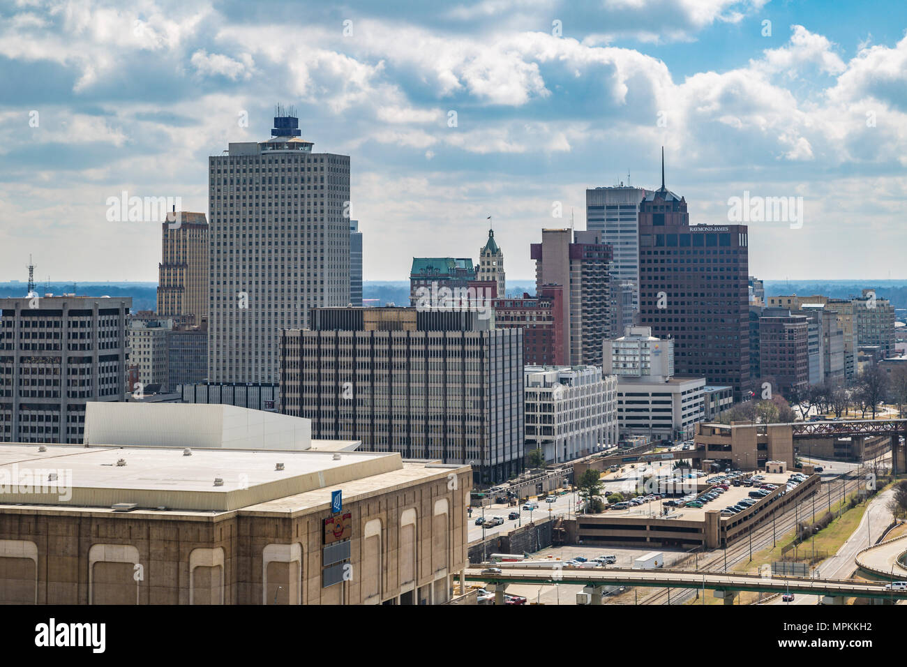 Aerial view of downtown Memphis, Tennessee Stock Photo - Alamy