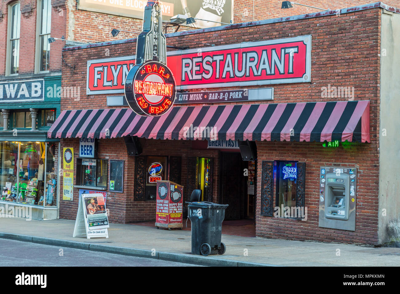 Historic Beale Street, known as the Home of the Blues in Memphis, Tennessee, USA Stock Photo