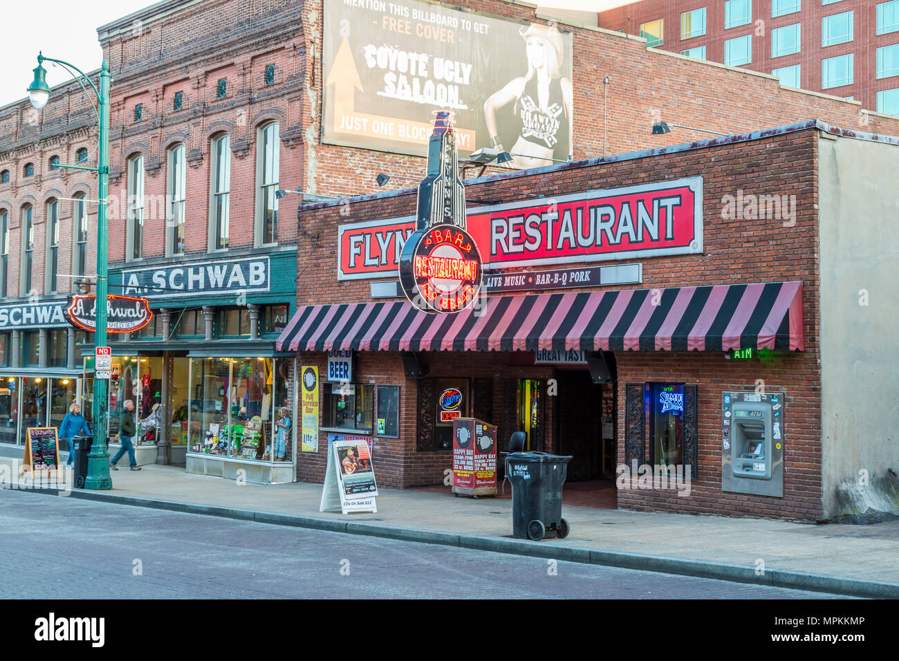 Historic Beale Street, known as the Home of the Blues in Memphis, Tennessee, USA Stock Photo