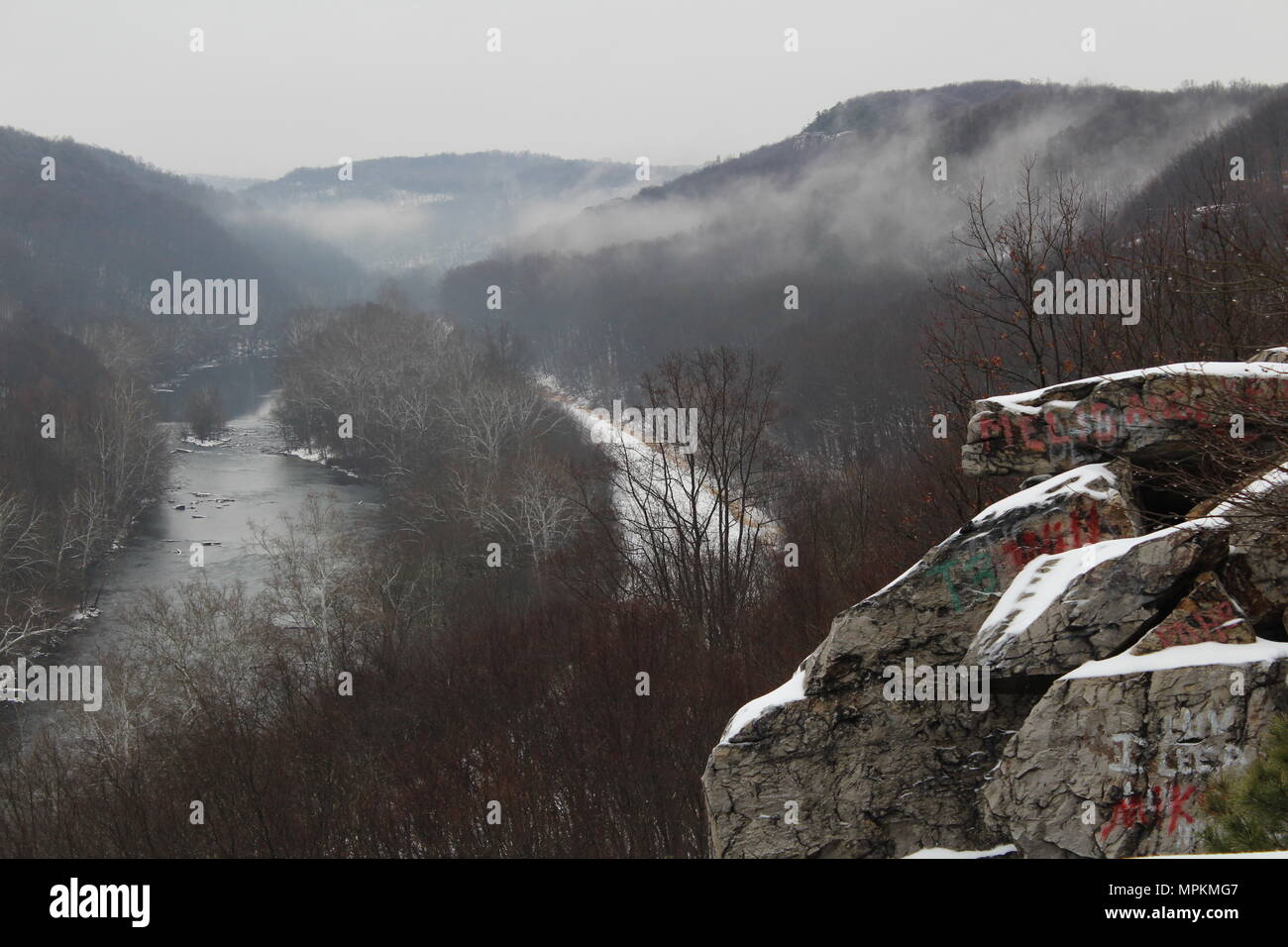 The Huntingdon Cliffs in Winter