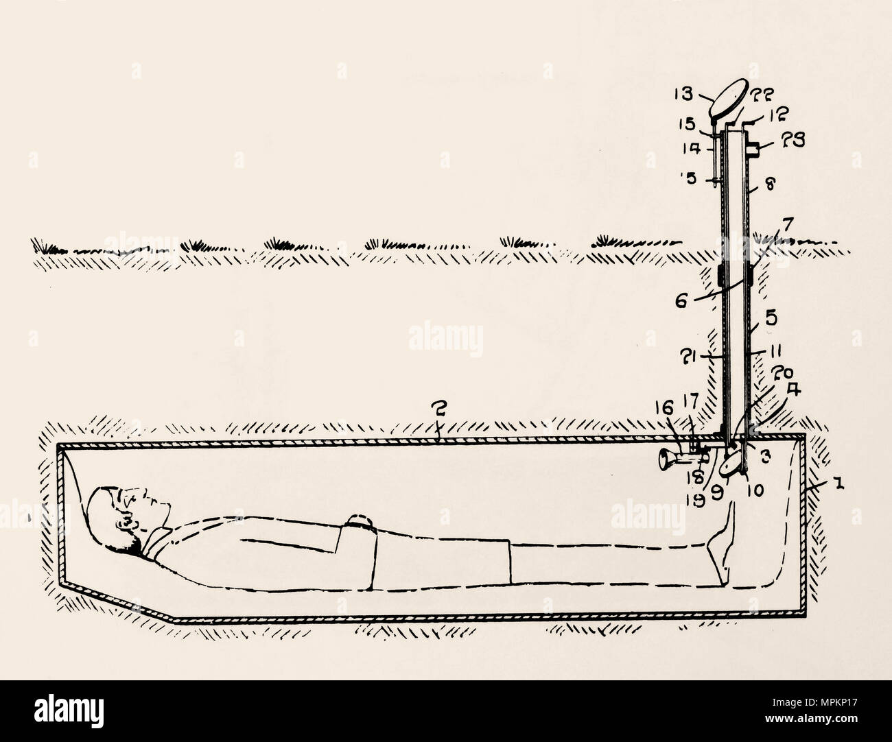 Define Interred Apparatus for Viewing the Interred patented in 1908 by George H ...