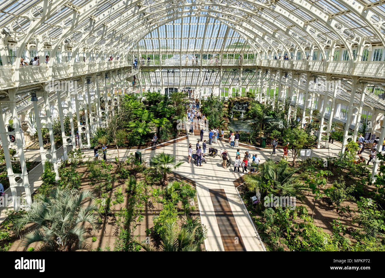 Kew Gardens newly restored Temperate House the largest Victorian glass house in the world grade 1 listed Stock Photo