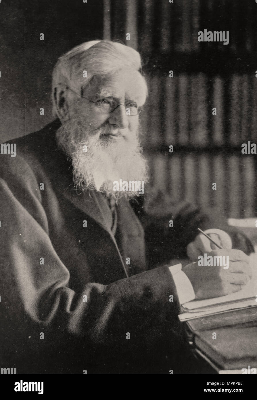 Photo of Alfred Russel Wallace in 'The History of Spiritualism' by Sir Arthur Conan Doyle. NY: George H. Doran, (1926) Stock Photo