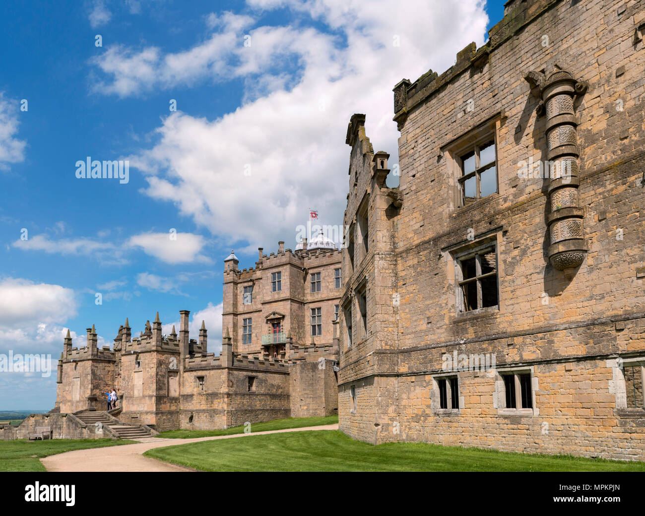 Historic 17th century Bolsover Castle, Bolsover, Derbyshire, England, UK Stock Photo