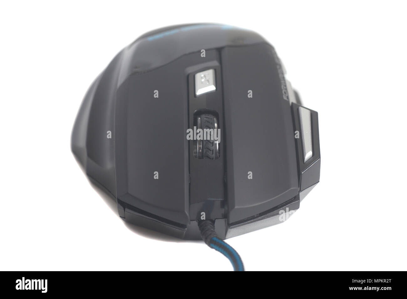 Computer modern gaming black mouse isolated on a white background Stock ...