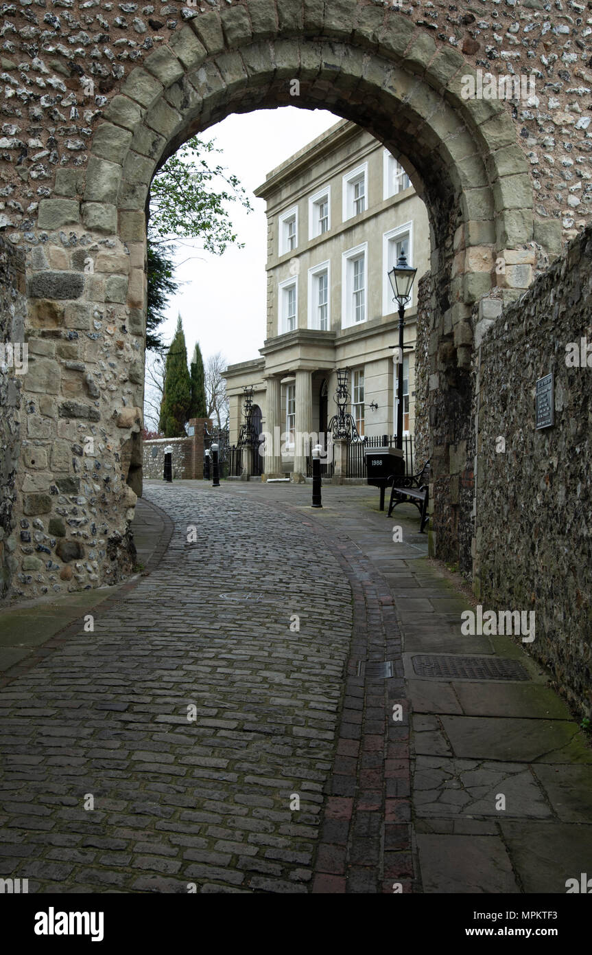 Cobbled Street Arch Lewes Sussex Photo Poster Print
