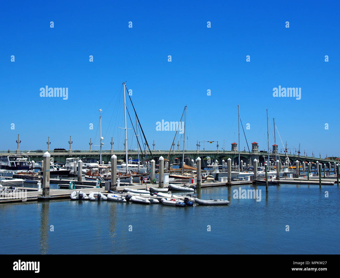 St. Augustine Municipal Marina, St. Augustine, Florida, USA, 2018, © Katharine Andriotis Stock Photo