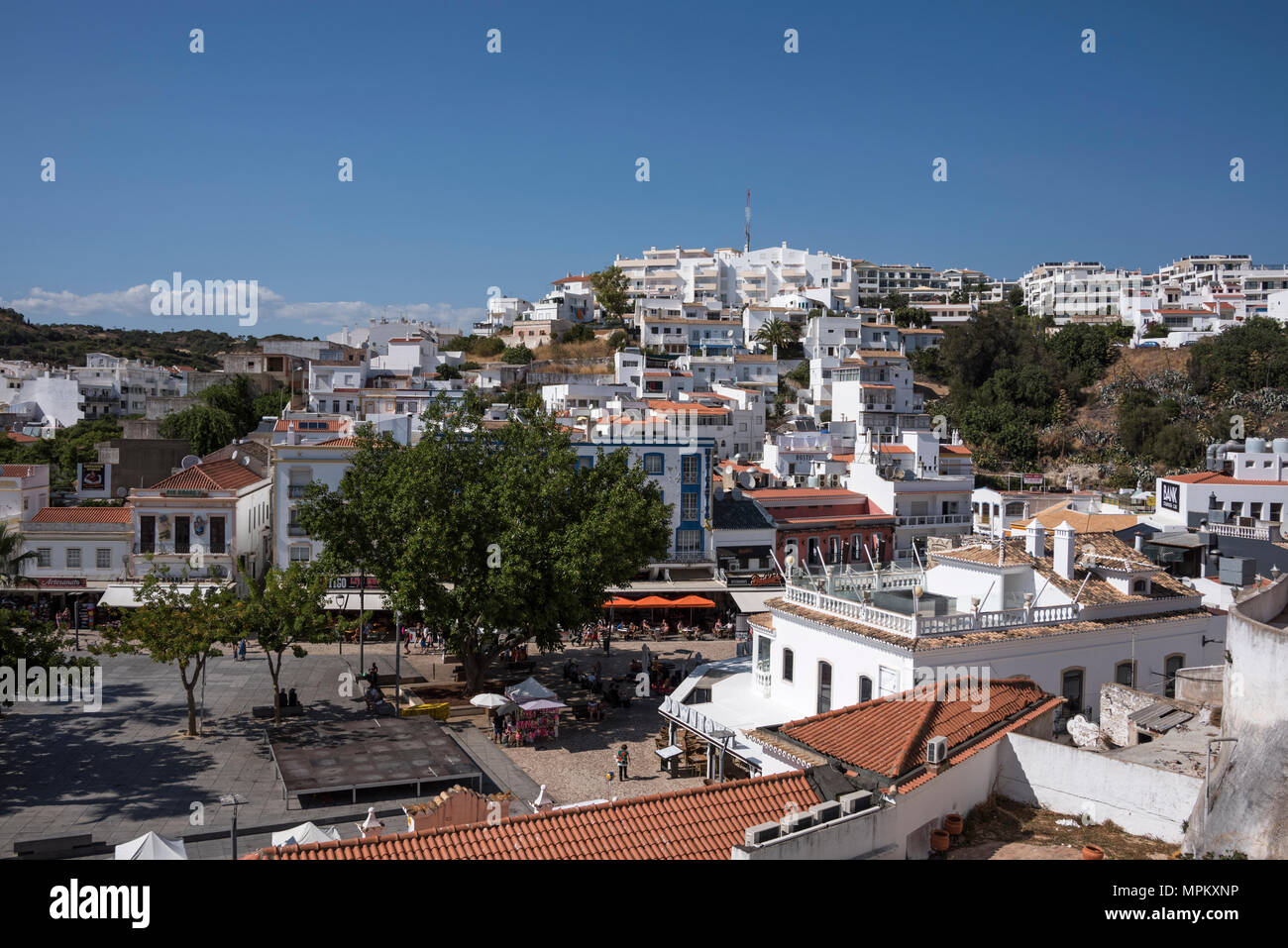 View over Albufeira Old Town, Algarve, Portugal Stock Photo