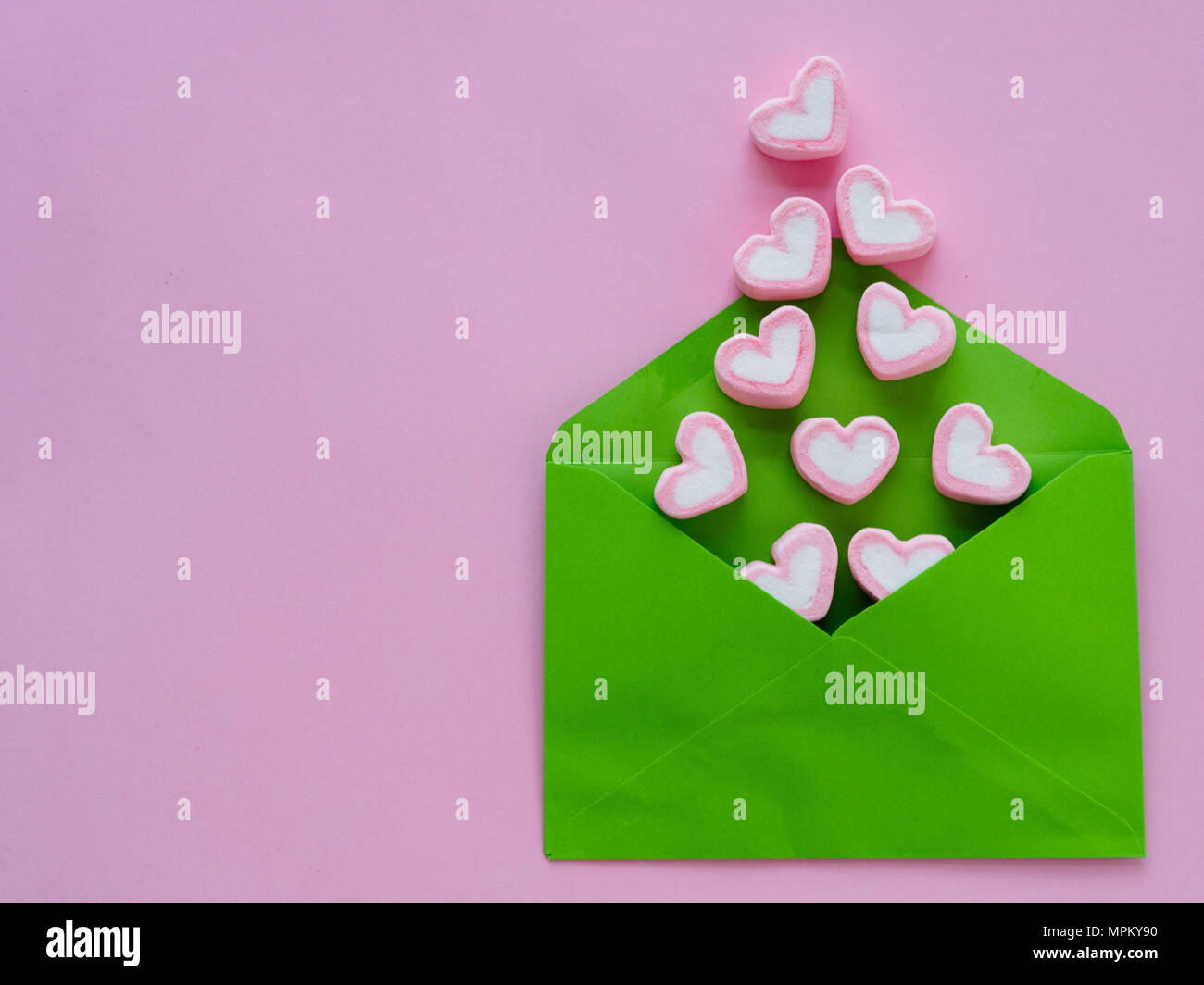 Love letter valentine's day concept. Closeup image of blue letter with ...