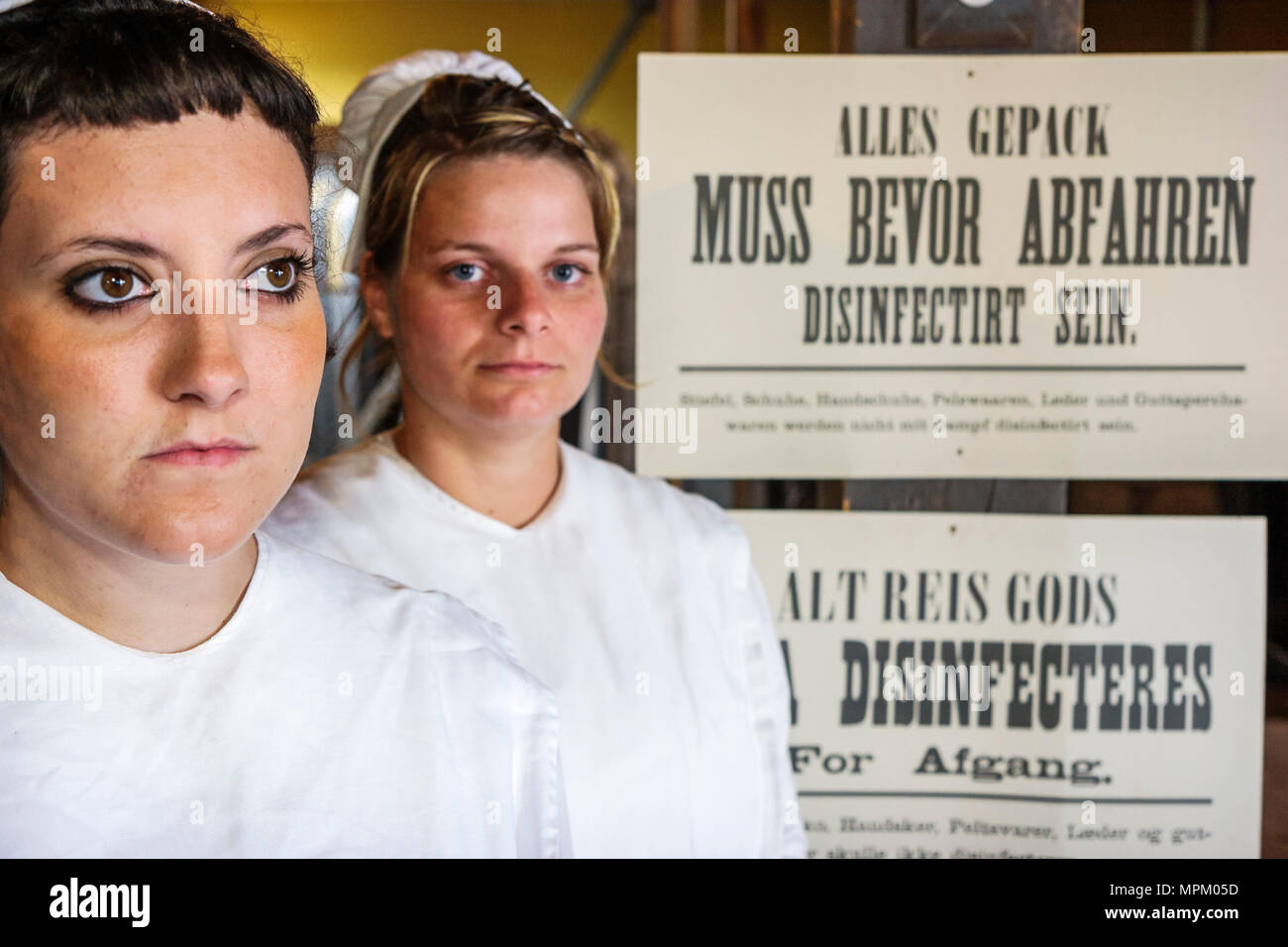 Canada,Canadian,North America,American,Grosse Ile,Irish Memorial National historical history Site,immigration quarantine island,Disinfection building Stock Photo