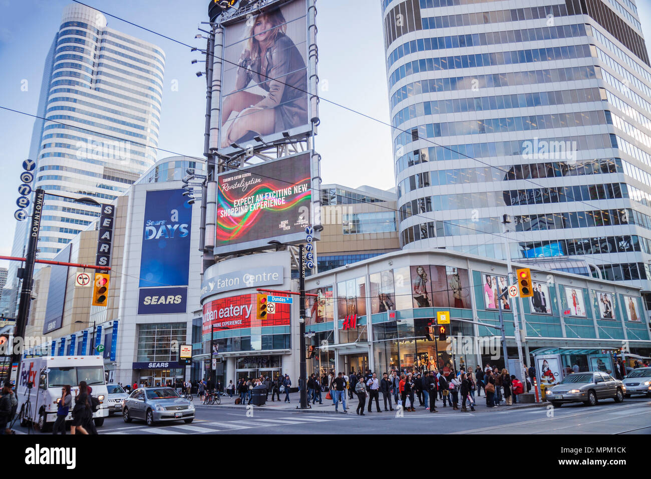 Canada, Toronto, Yonge Street at Dundas, Downtown Yonge, Eaton Centre