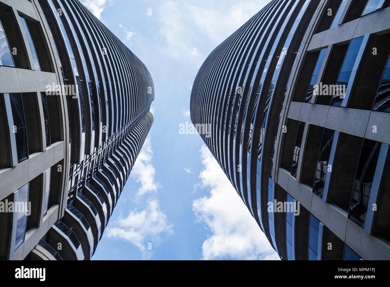 Toronto Canada,The Met,high rise skyscraper skyscrapers building buildings condominium residential apartment apartments housing,urban development,resi Stock Photo