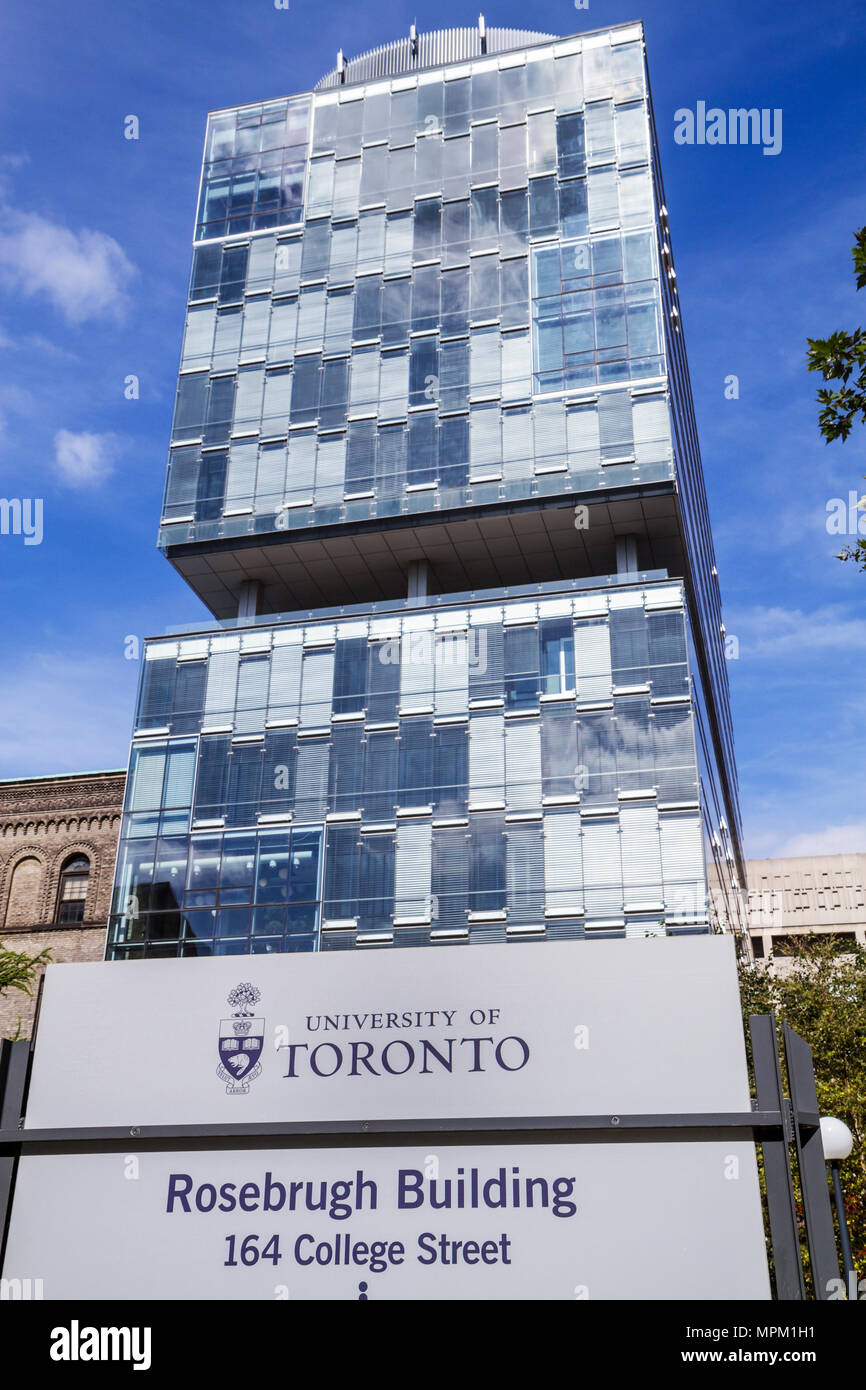 Toronto Canada,College Street,University of Toronto,Donnelly Centre,biotechnology research,campus,higher learning,education,public university,modern a Stock Photo