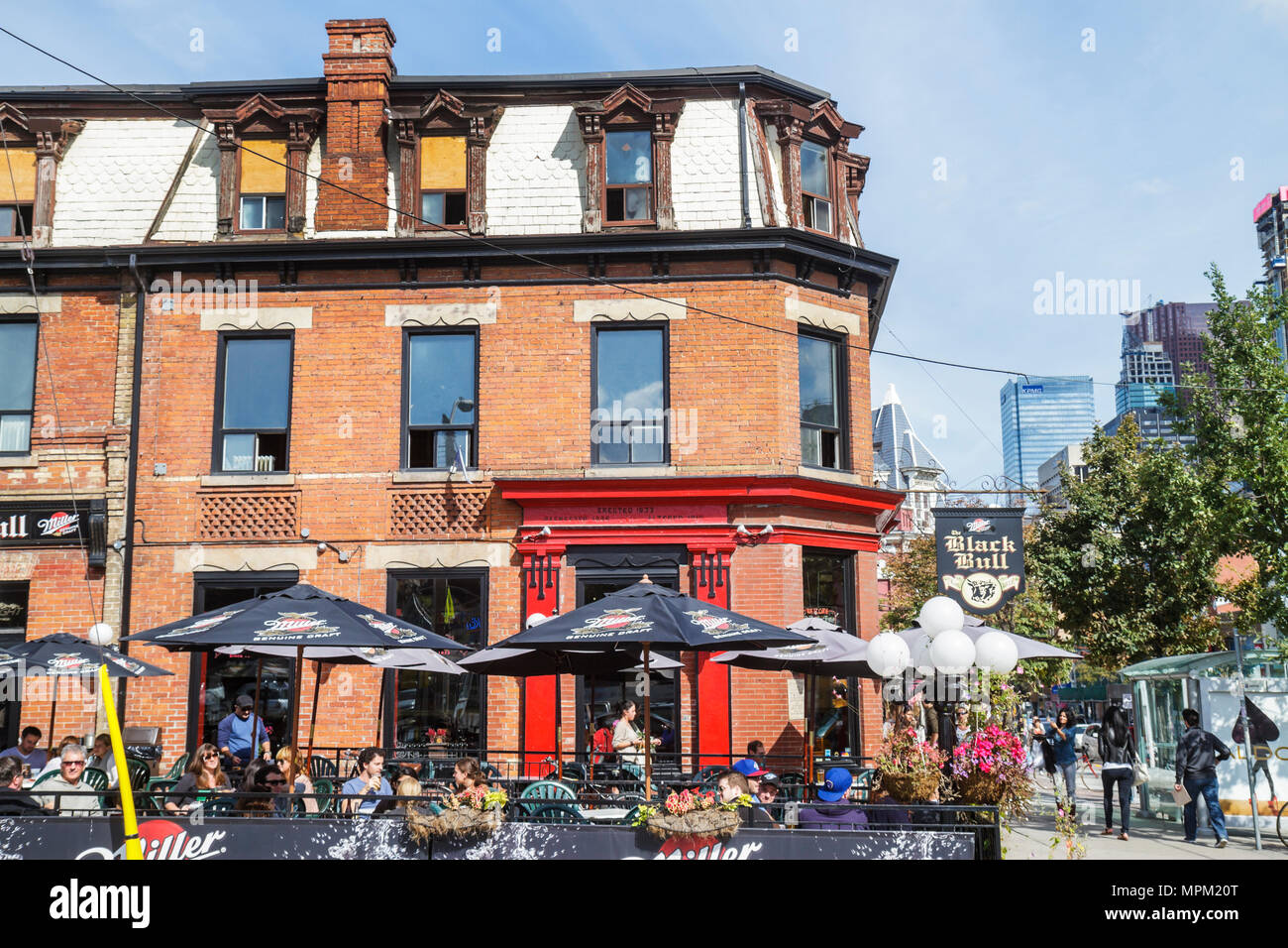 Toronto Canada,Queen Street West,trendy neighborhood,corner,historic