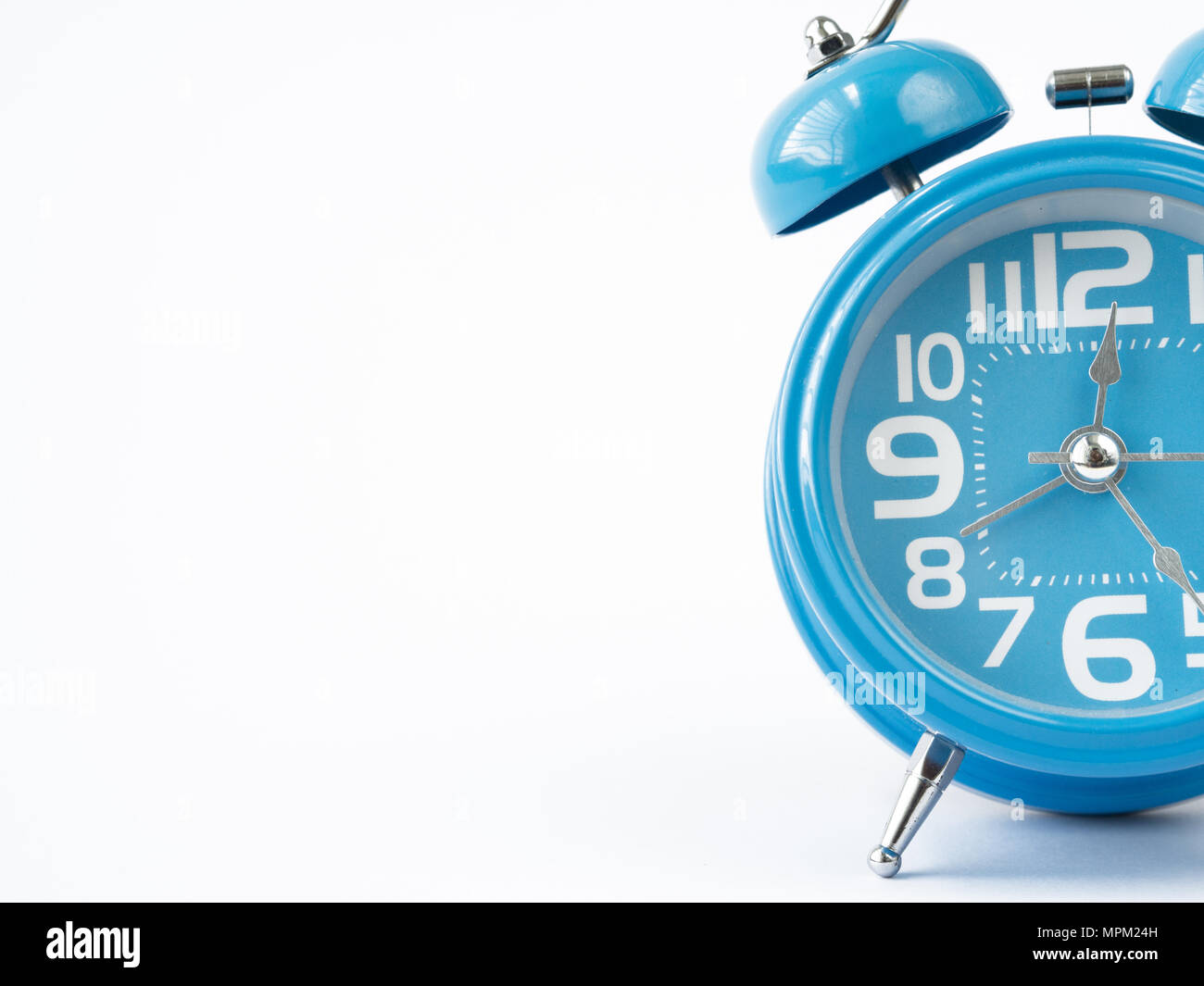 Close up Alarm clock isolated on white background Stock Photo - Alamy