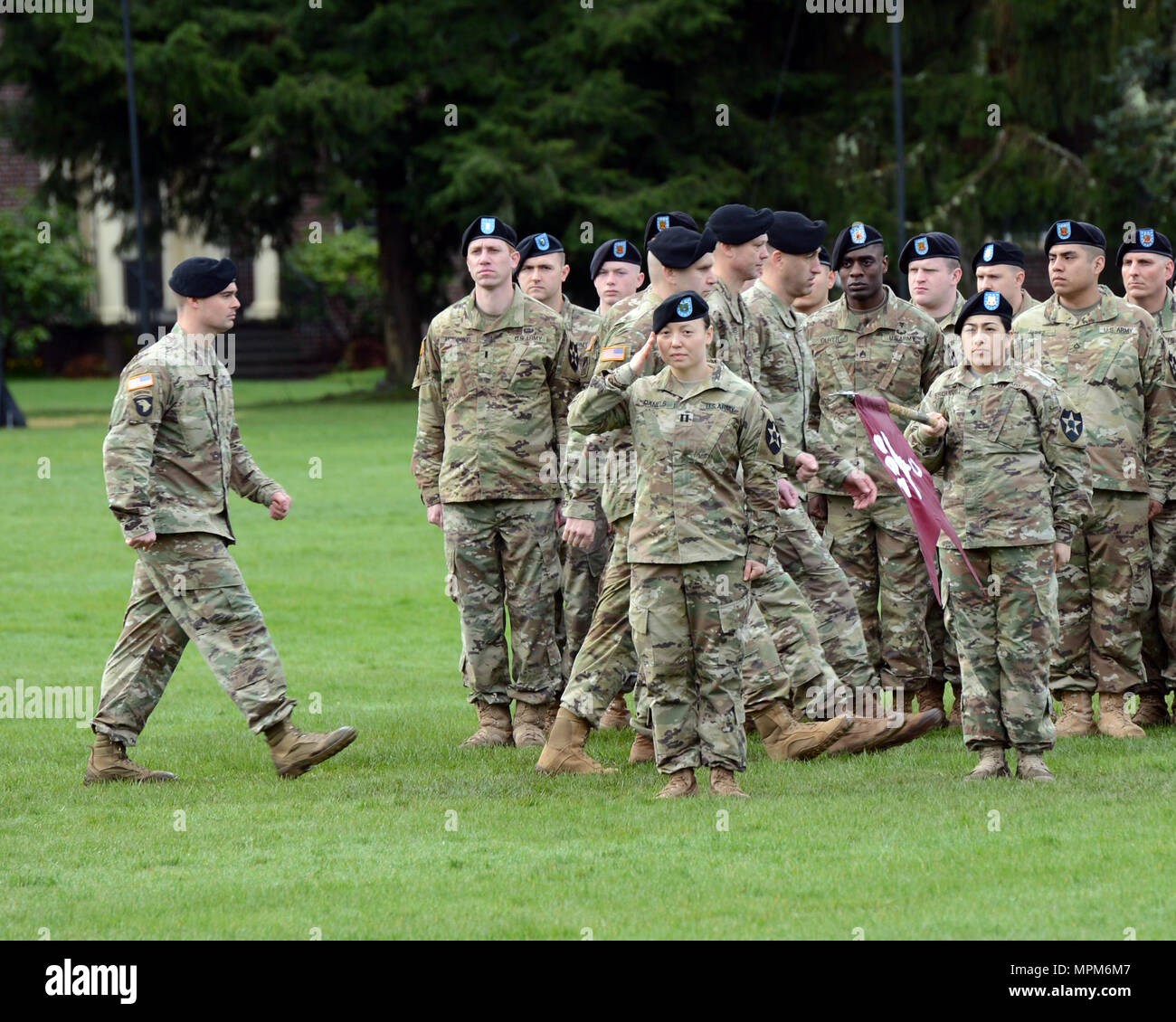 During the 296th Brigade Support Battalion Change of Command Ceremony ...