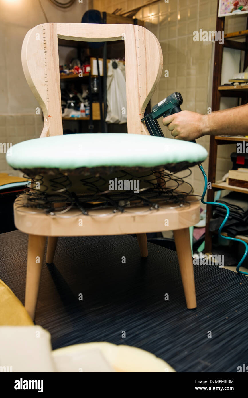 Upholstery furniture restoration hires stock photography and images