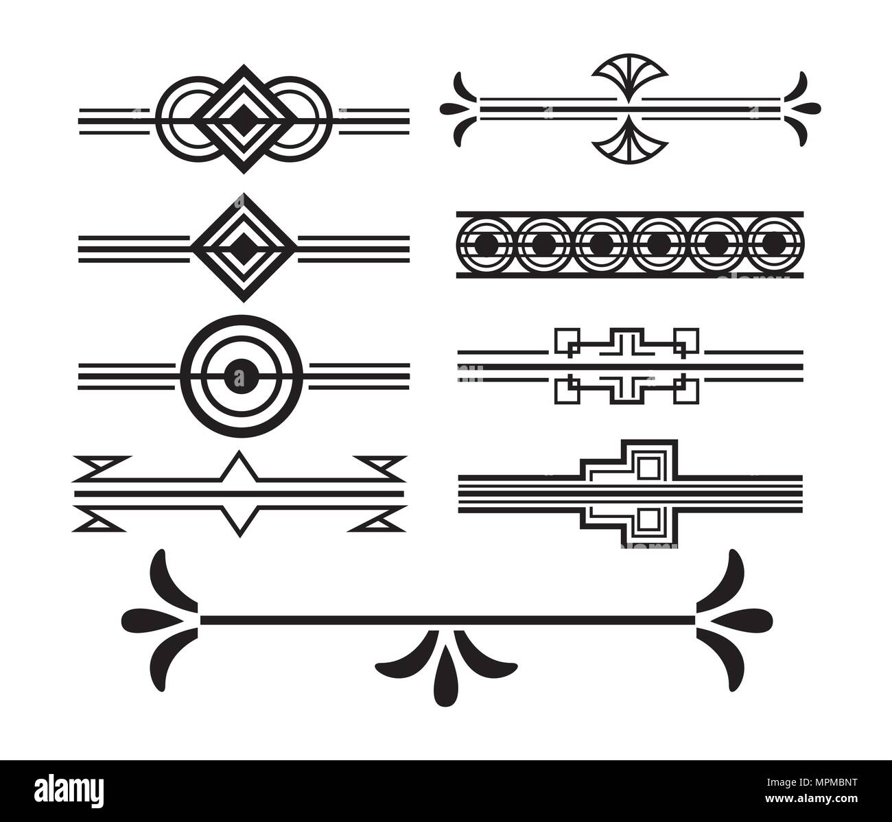 art deco frames and borders Stock Vector Image & Art Alamy