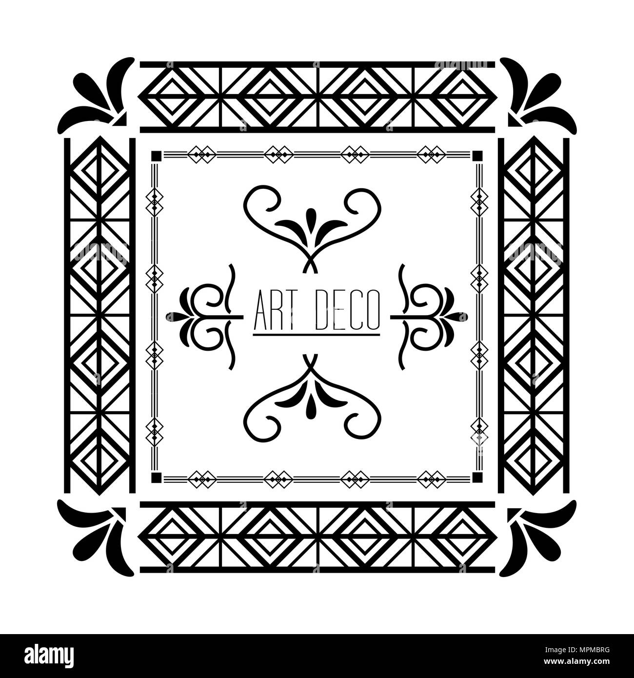 Art Deco Frames And Borders Stock Vector Image And Art Alamy