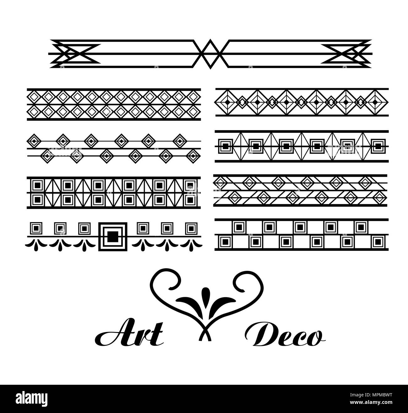 art deco frames and borders Stock Vector Image & Art Alamy