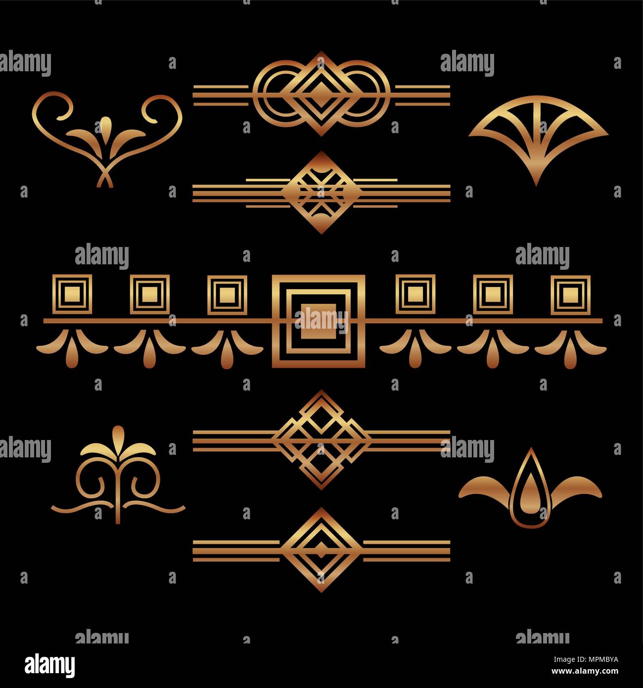 art deco frames and borders Stock Vector Image & Art Alamy