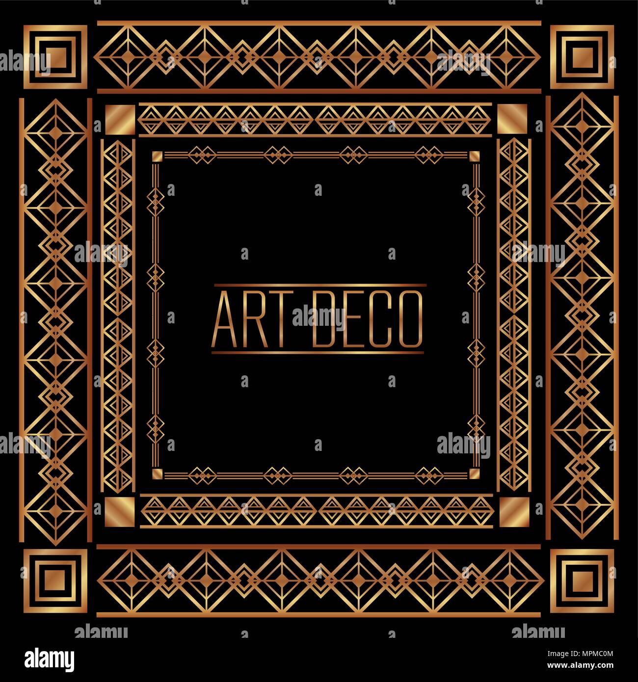 art deco frames and borders Stock Vector Image & Art Alamy